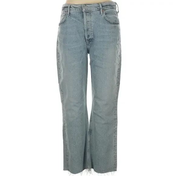 Citizens of Humanity Isola Jeans 32 Button Fly Cropped Bootcut Raw Hem NWT - Picture 13 of 16